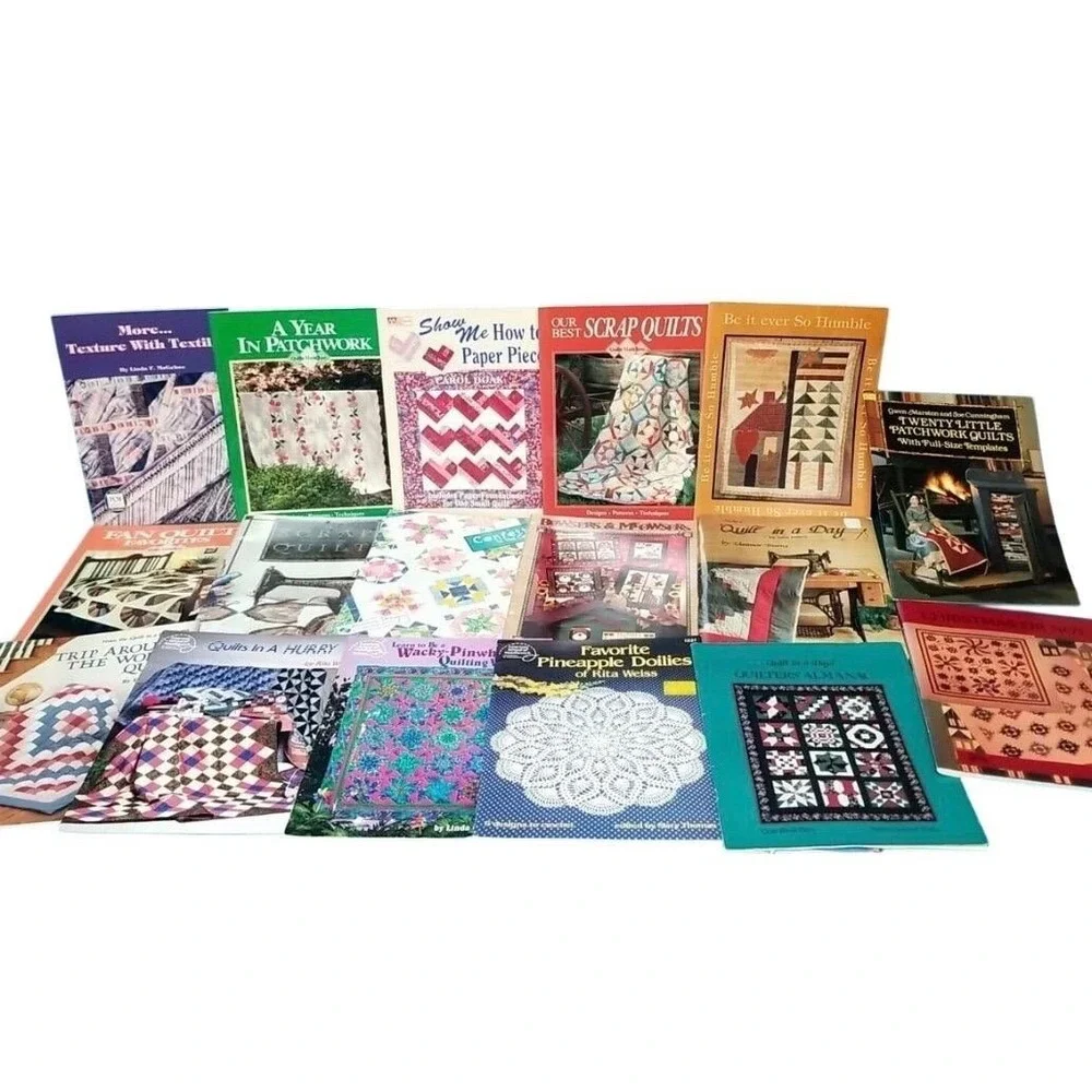 Vtg‎ Modern Quilting Crochet Pattern Books Quilt in a Day Scrap DIY Grannycore
